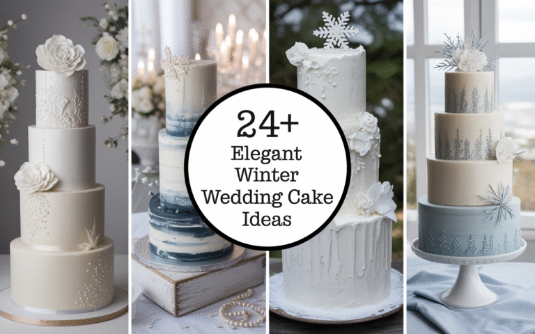 24+ Elegant Winter Wedding Cake Ideas
