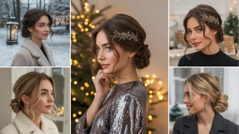 23 Christmas Party Hairstyles 2026 for Elegant & Festive Holiday Looks