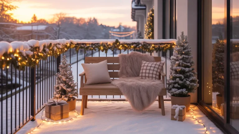 25 Christmas Balcony Ideas for a Festive Outdoor Glow