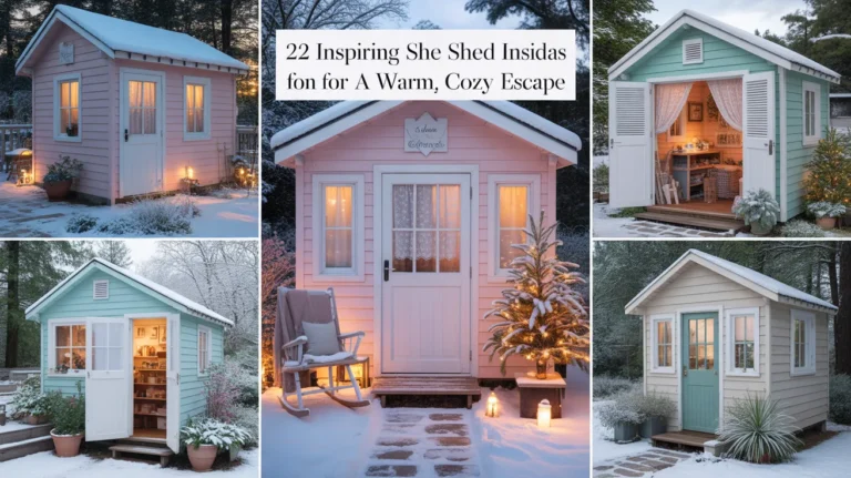 22 Inspiring She Shed Ideas Inside for a Warm, Cozy Escape