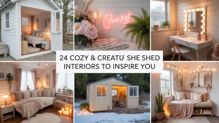 24 Cozy & Creative Small She Shed Interiors to Inspire You