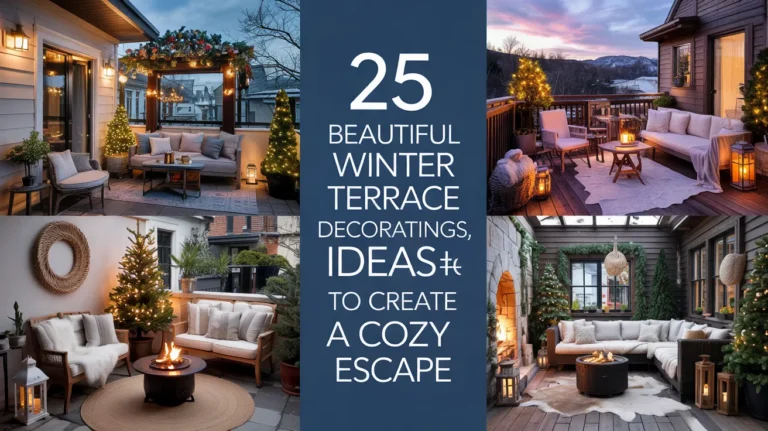 25 Beautiful Winter Terrace Decorating Ideas to Create a Cozy Escape