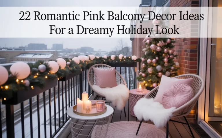 22 Romantic Pink Balcony Decor Ideas for a Dreamy Holiday Look