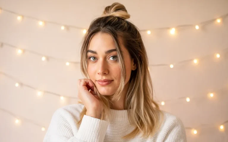 24 Dreamy Winter Hair Aesthetic Looks Featuring Fairy Lights