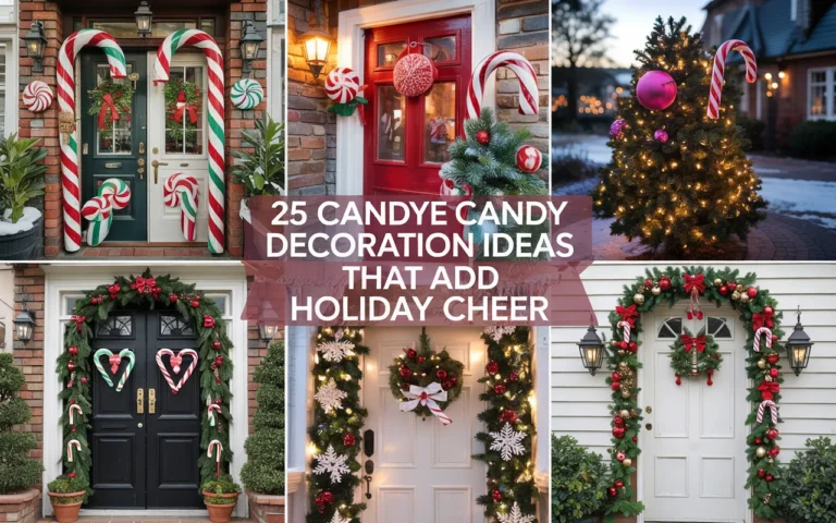25 Candy Cane Door Decoration Ideas That Add Sweet Holiday Cheer