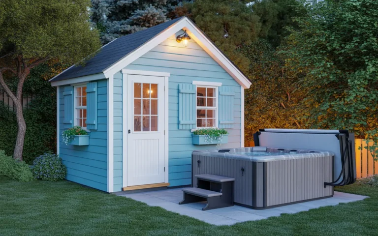 25 Cozy She Shed Ideas with Hot Tubs for the Ultimate Self-Care Escape