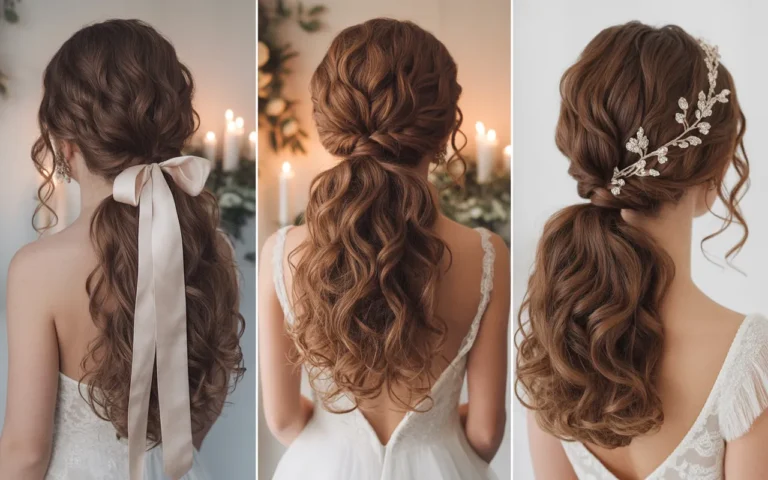 25 Gorgeous Half-Up Wedding Hairstyle Ideas for Long Curly Hair