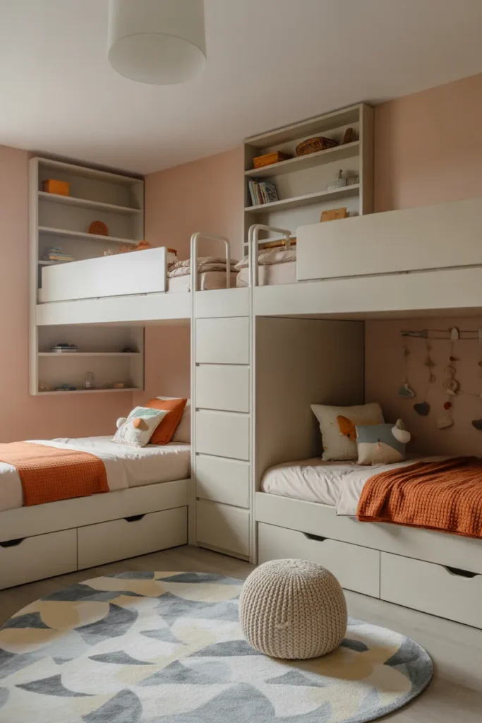 Bunk Beds with Built-In Storage