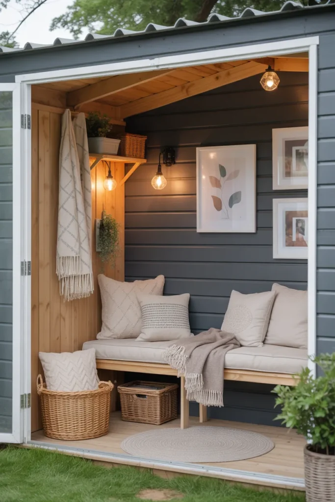 Compact Storage Benches for Extra Function