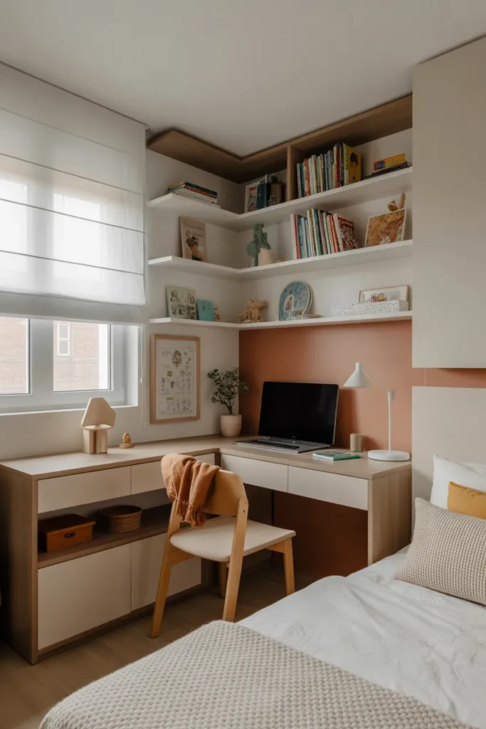 Corner Desk with Shelving