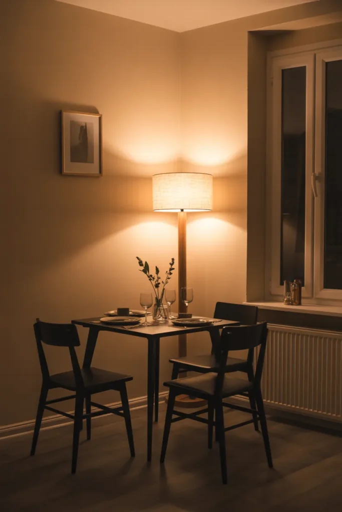 Corner Lighting for Cozy Atmosphere