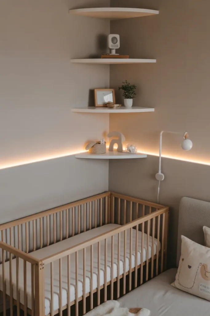 Corner Shelf for Baby Monitors and Accessories