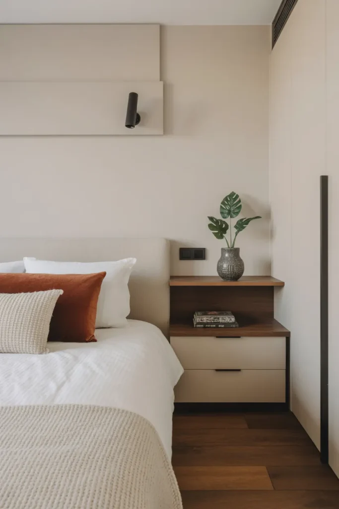 Floating Nightstands with Hidden Storage