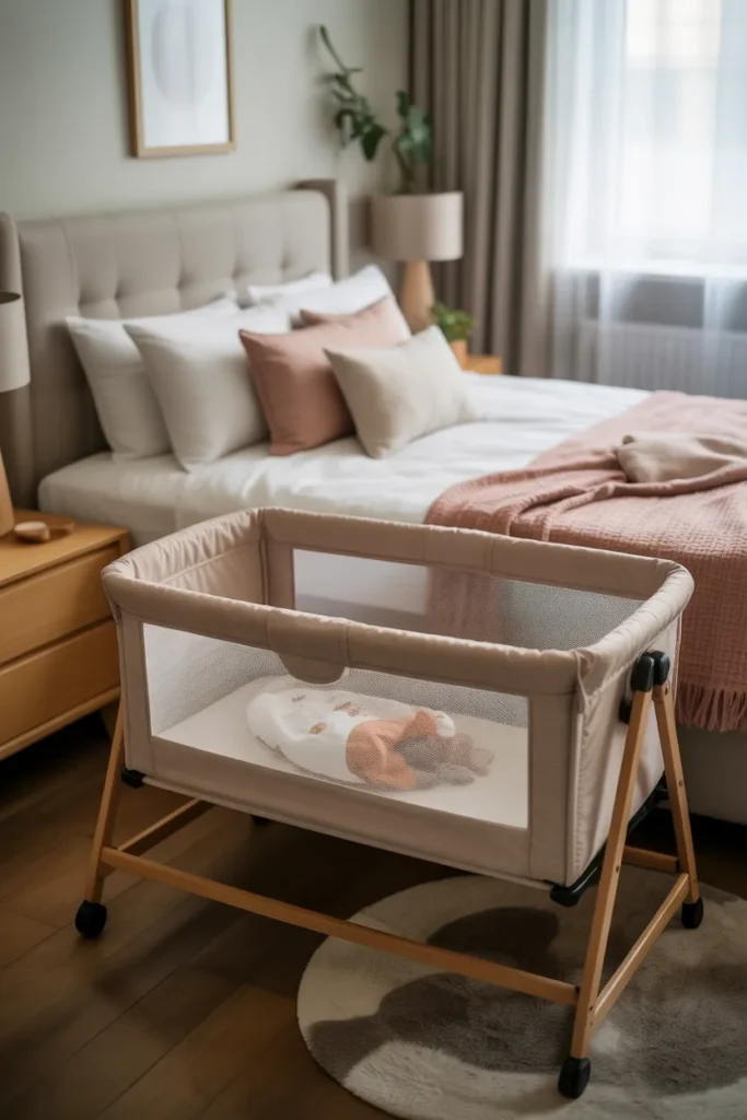 Folding Bassinet for Flexible Sleeping Arrangements