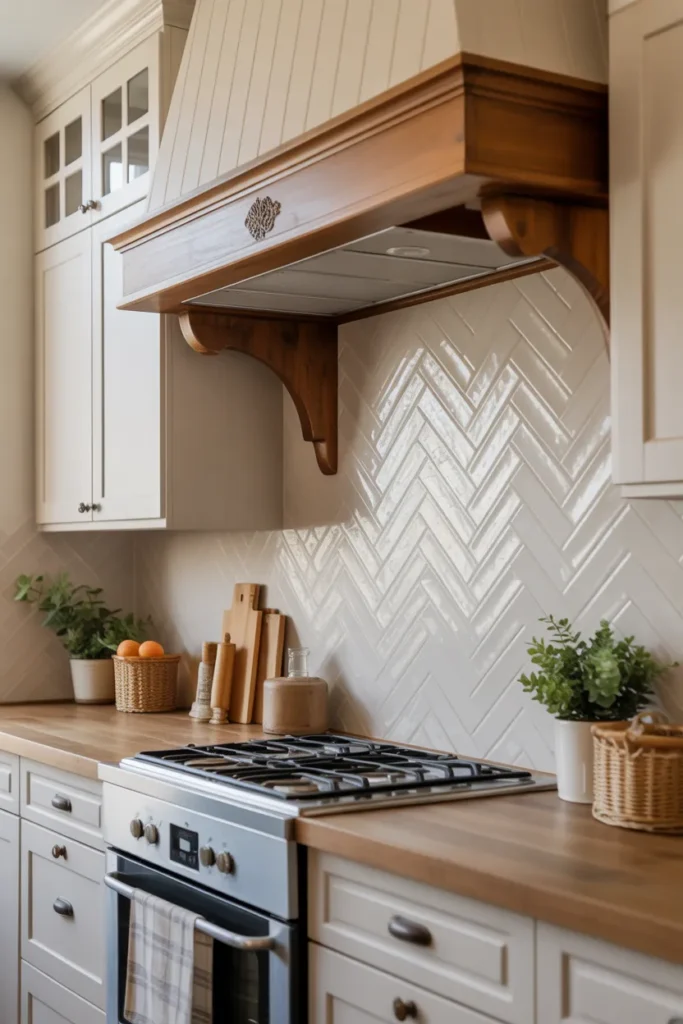 Herringbone Tile Pattern for a Modern Farmhouse Twist
