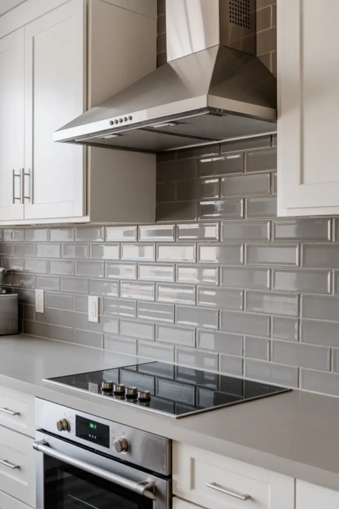 Light Gray Ceramic Tiles with a Minimal Finish