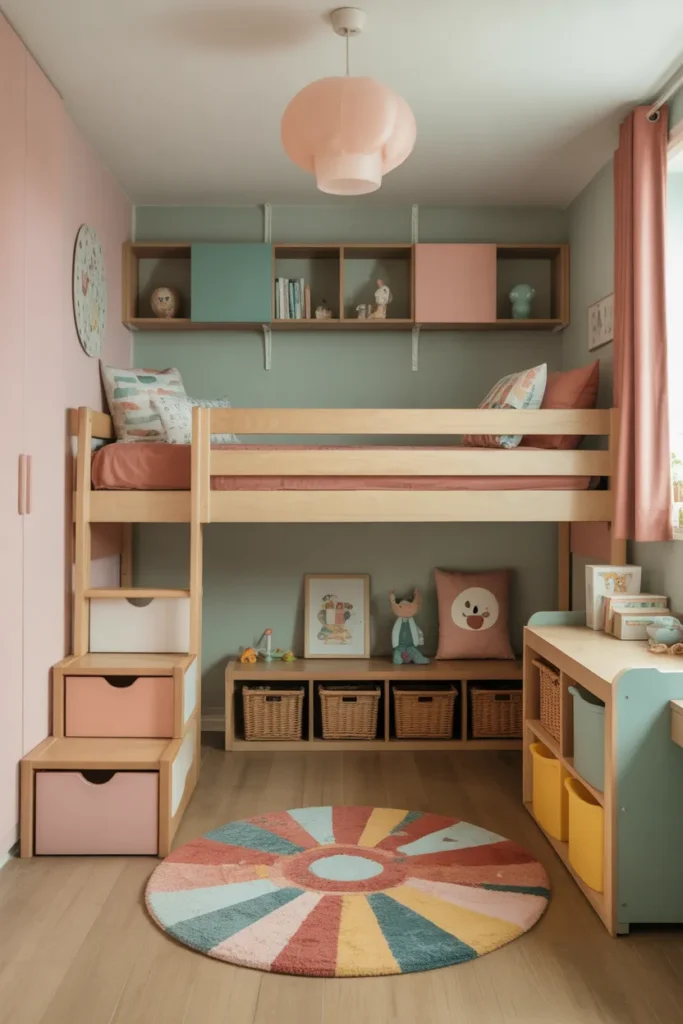 Loft Bed with Play Area Below