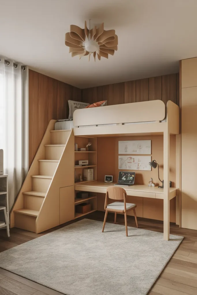 Loft Bed with Study Nook