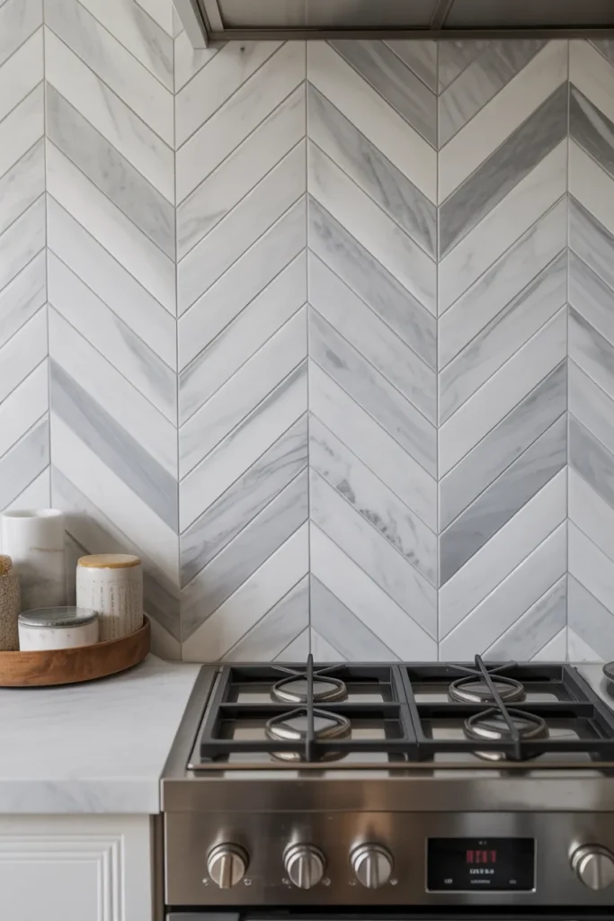Marble Chevron Pattern for Artistic Luxury