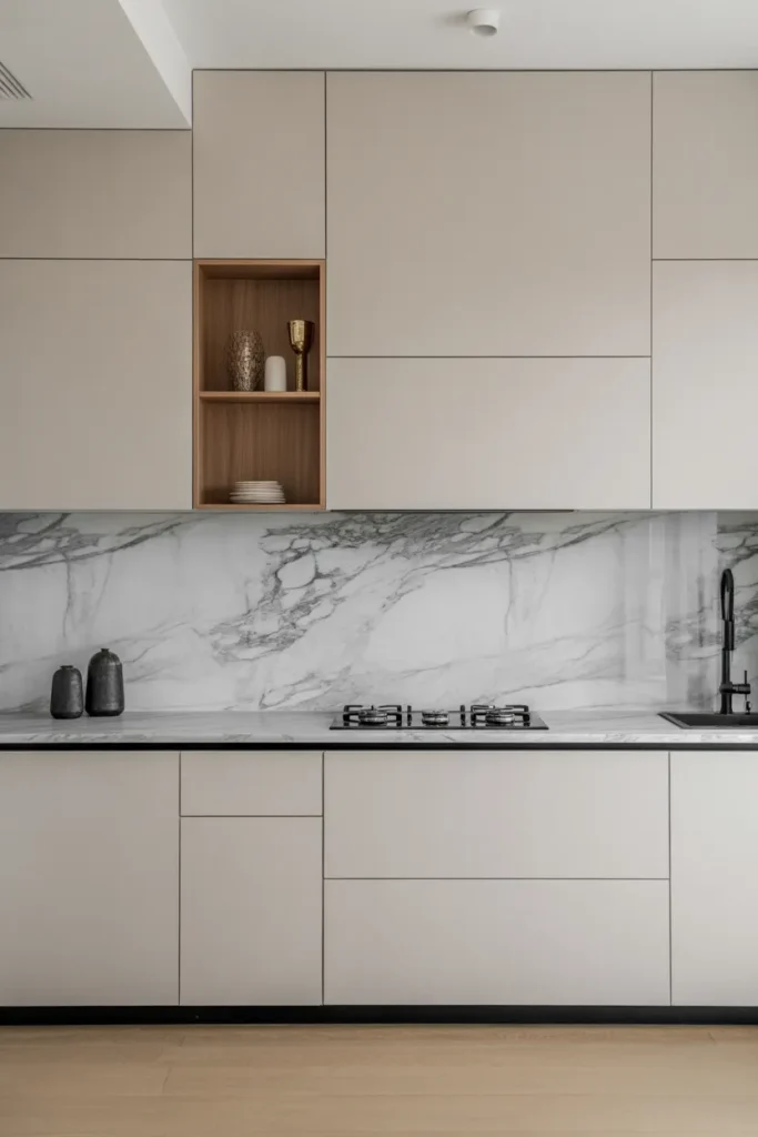 Minimalist Marble Backsplash for Clean Luxury