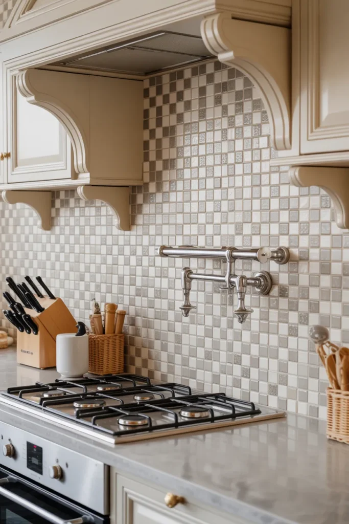 Neutral Mosaic Tile for Subtle Detail