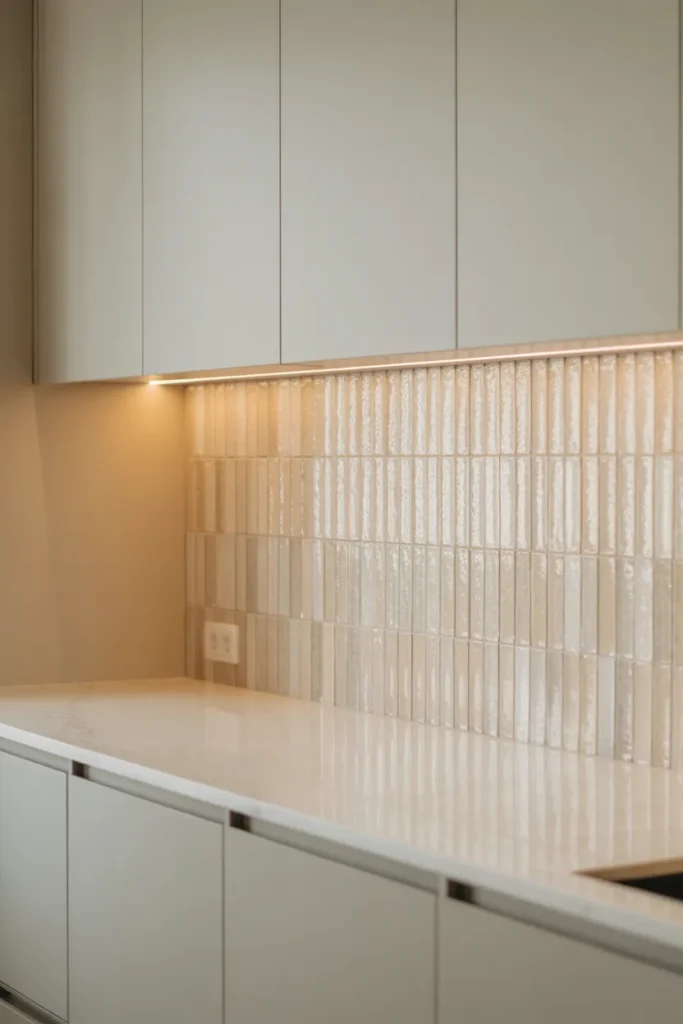 Pale Beige Stacked Tile for Modern Neutral Style