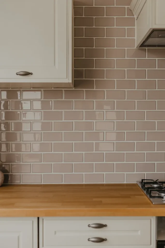 Pale Taupe Subway Tile for Timeless Neutral Style