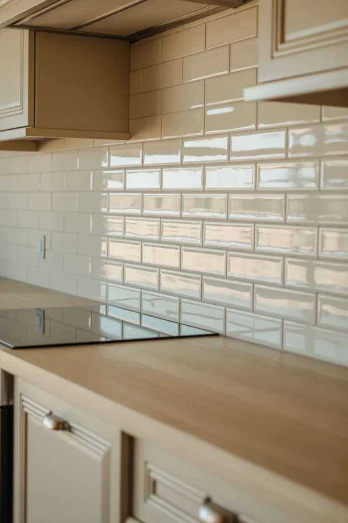 Soft Ivory Tile with Gloss Finish
