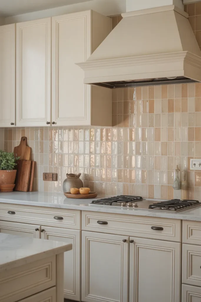 Soft Sand Tile for a Light Neutral Kitchen