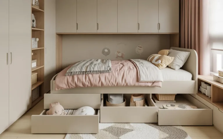 Under-Bed Storage for Shared Family Needs,