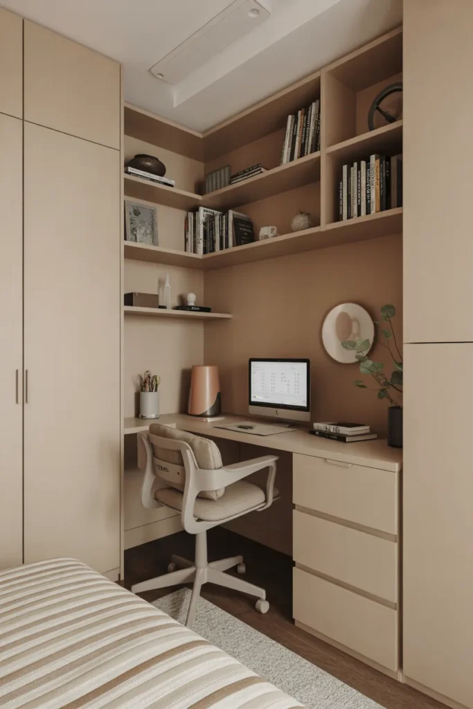 Under-Desk Storage in Small Study Corner