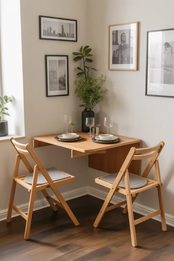 Wall-Mounted Drop-Leaf Table