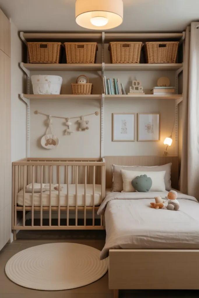Wall-Mounted Shelving for Baby Essentials