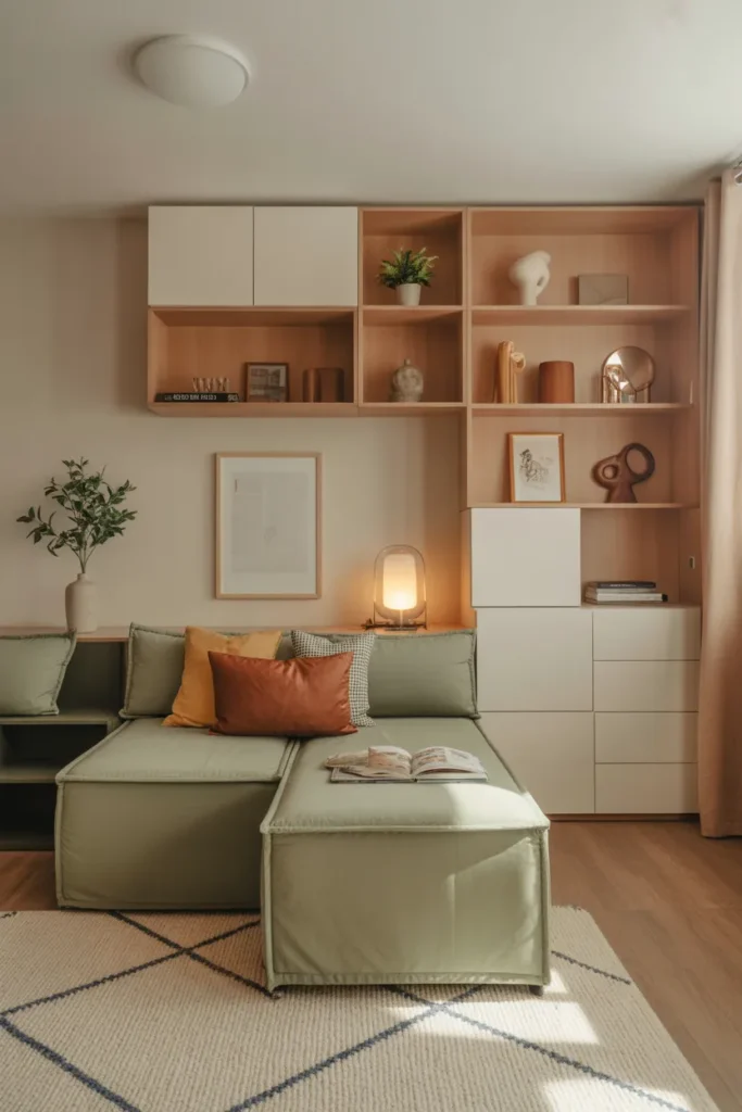 Apartment Living Room with Modular Storage