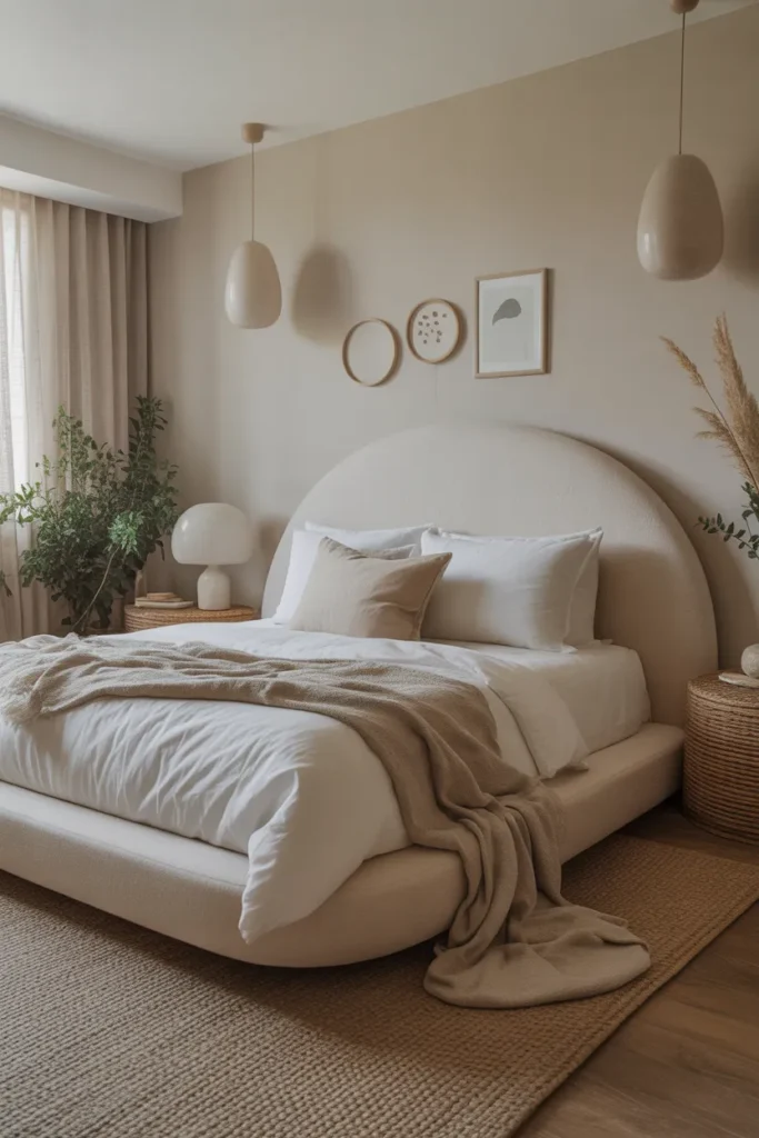 Bedroom Trend with Soft Curves and Rounded Furniture