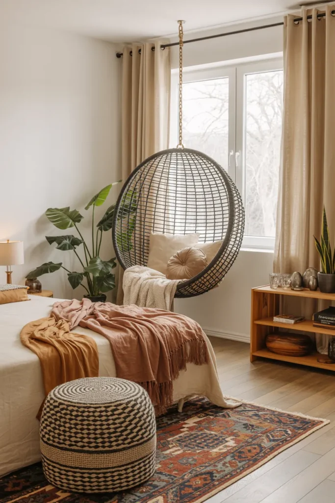 Black Boho Hanging Chair