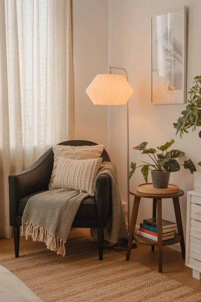 Black Boho Reading Nook