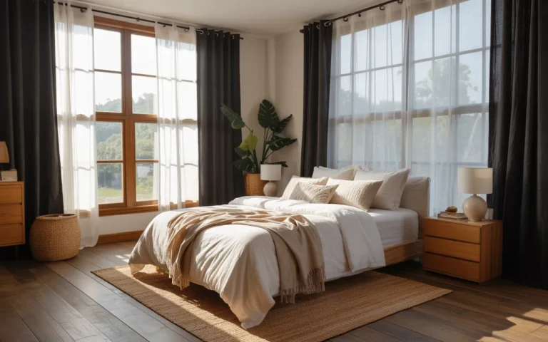 Black Boho Window Treatments,