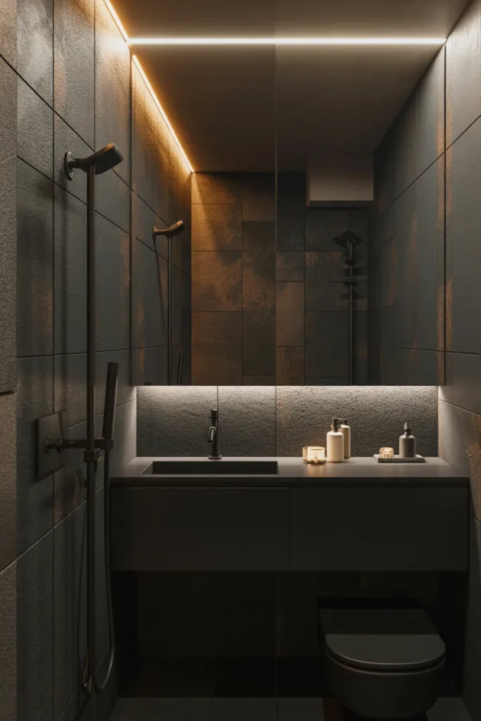 Black Wall Panels with Textured Finish