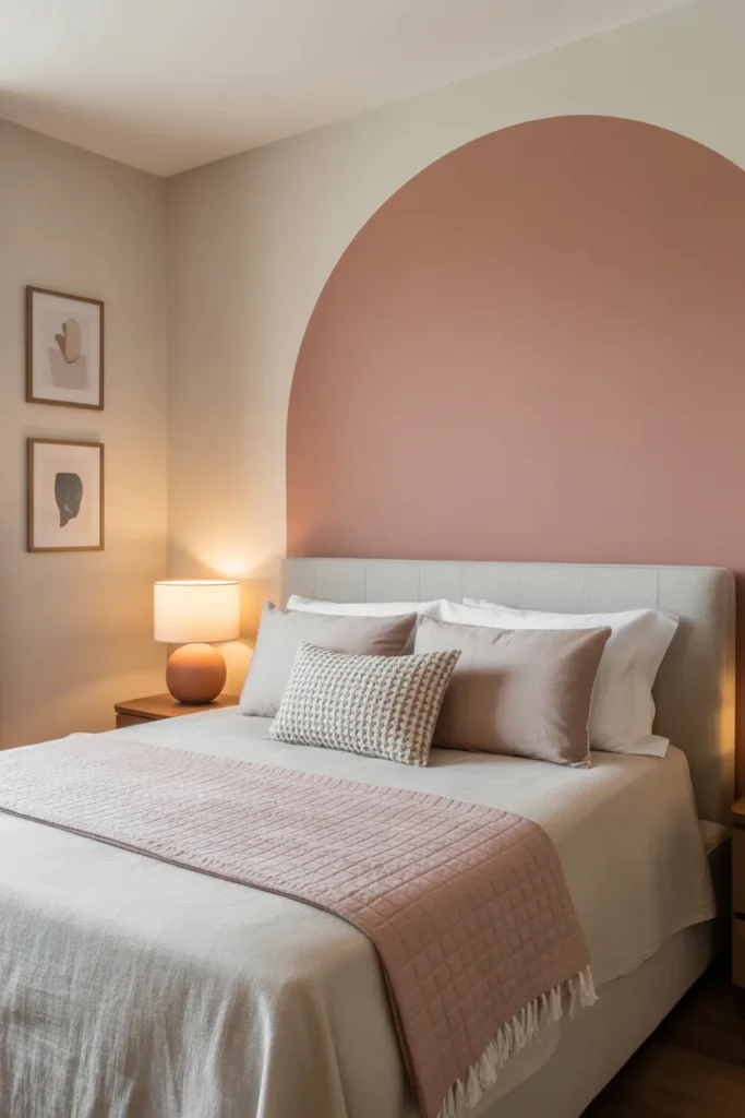 Blush Pink Accent Wall with Soft Décor