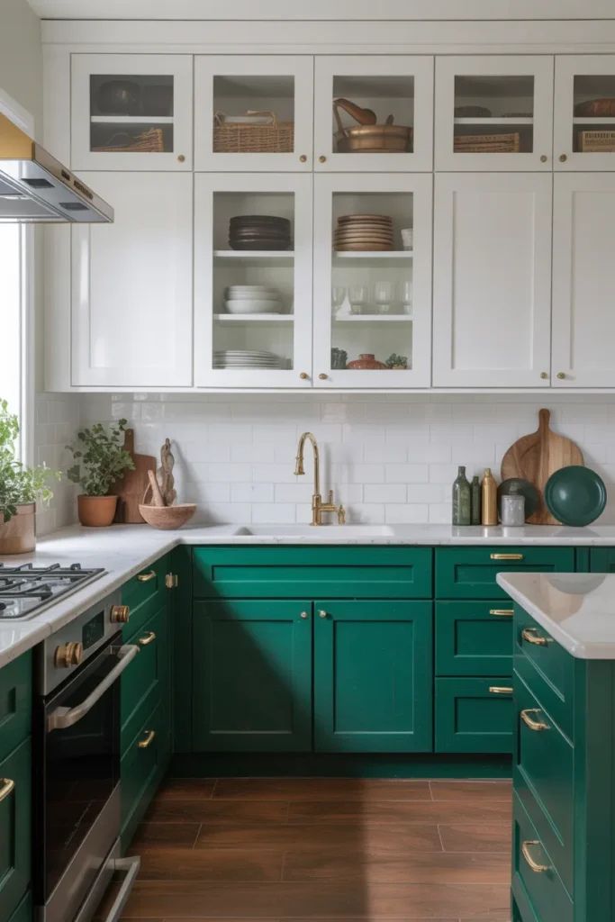 Bold Color Accent Cabinets