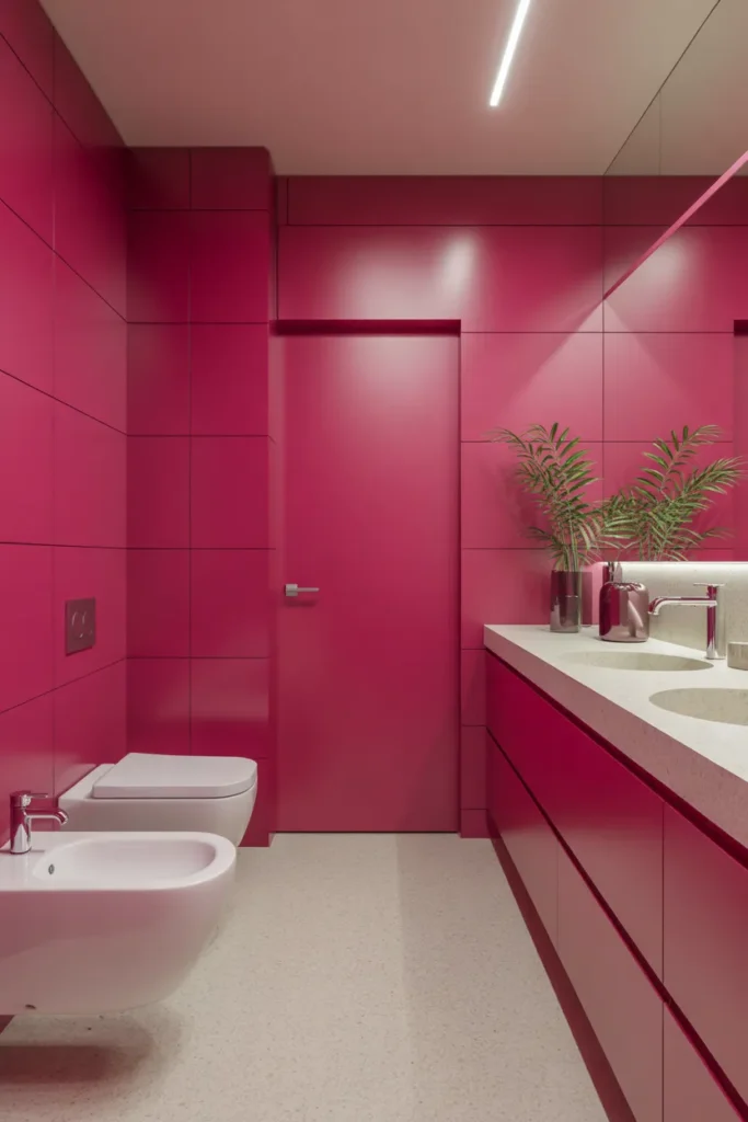 Bold Fuchsia Accents with Minimalist Design