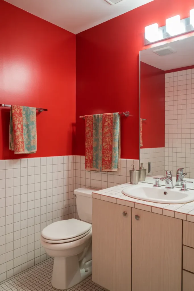 Bold Red Walls for Dramatic Energy