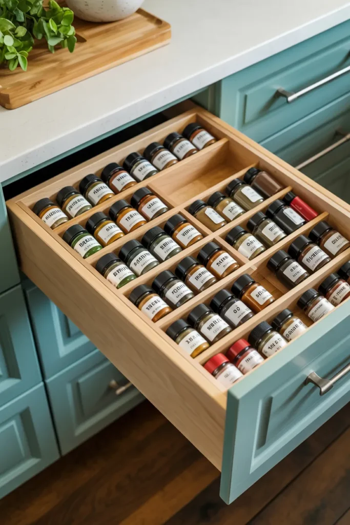 Built-In Drawer Spice Organizer