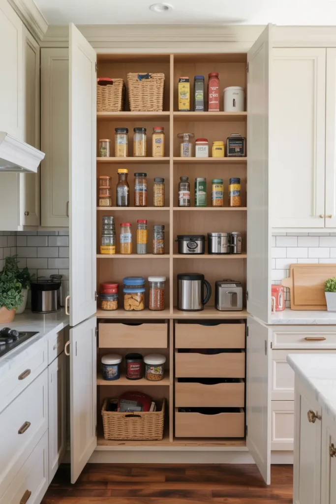 Built-In Pantry Cabinet Wall