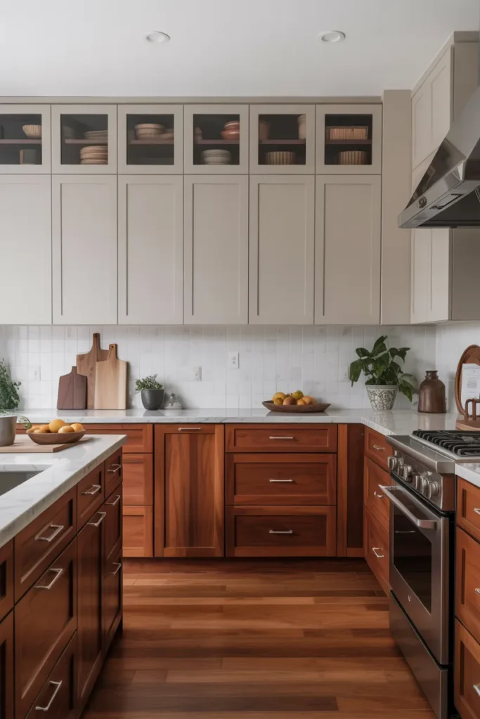 Cherry Cabinets with Two-Tone Accents