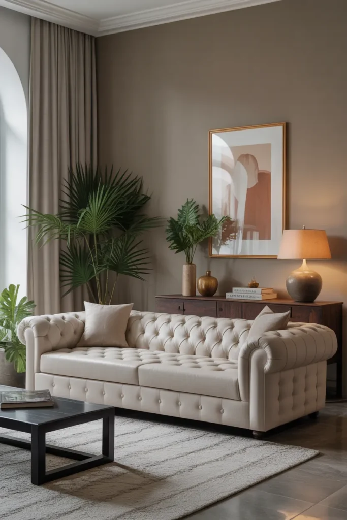 Chesterfield-Inspired Modern Sofa
