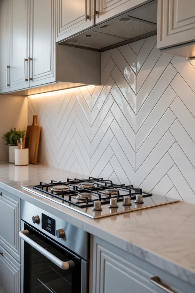 Chevron Tile Backsplash