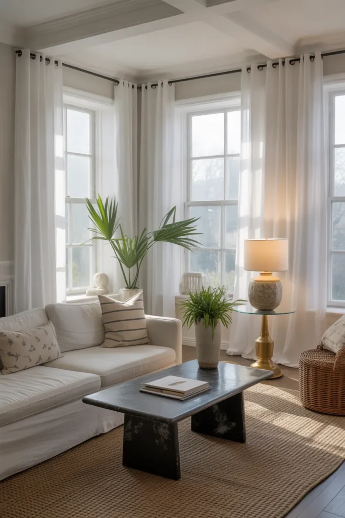 Classic White Drapes