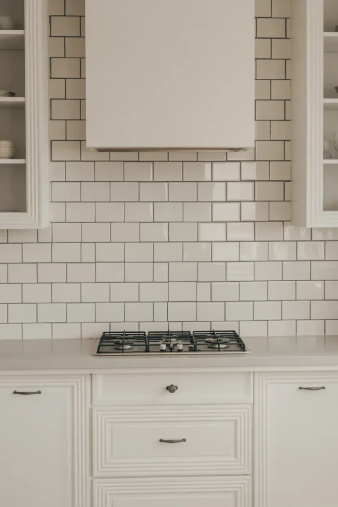 Classic White Subway Tile Backsplash
